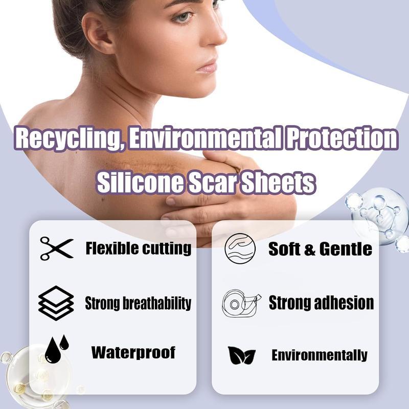 Grade Silicone Scar Sheets for Keloids Acne Scars & Stretch Marks Helps Reduce Redness Dark Spots & Visible Signs of Aging Skin Repair