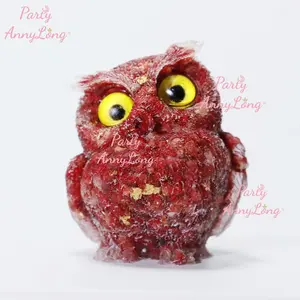 Resin Crystal Owl Decor, 1 Count Handmade Healing Home Decor, Feng Shui Ornament, Meditation Decor, Birthday Souvenir, Home Decor Ornaments