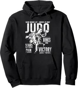 Judo MMA Martial Arts Pain Temporary Victory Lasts Forever Pullover Hoodie - Alyssagor Shop 33B095PMP6PQ