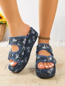 3-color women's wedge heel thick soled sandals with fashionable leopard print design, Trending Sandals, casual and comfortable, suitable for daily wear and beach vacations, Daily Fashion Footwear