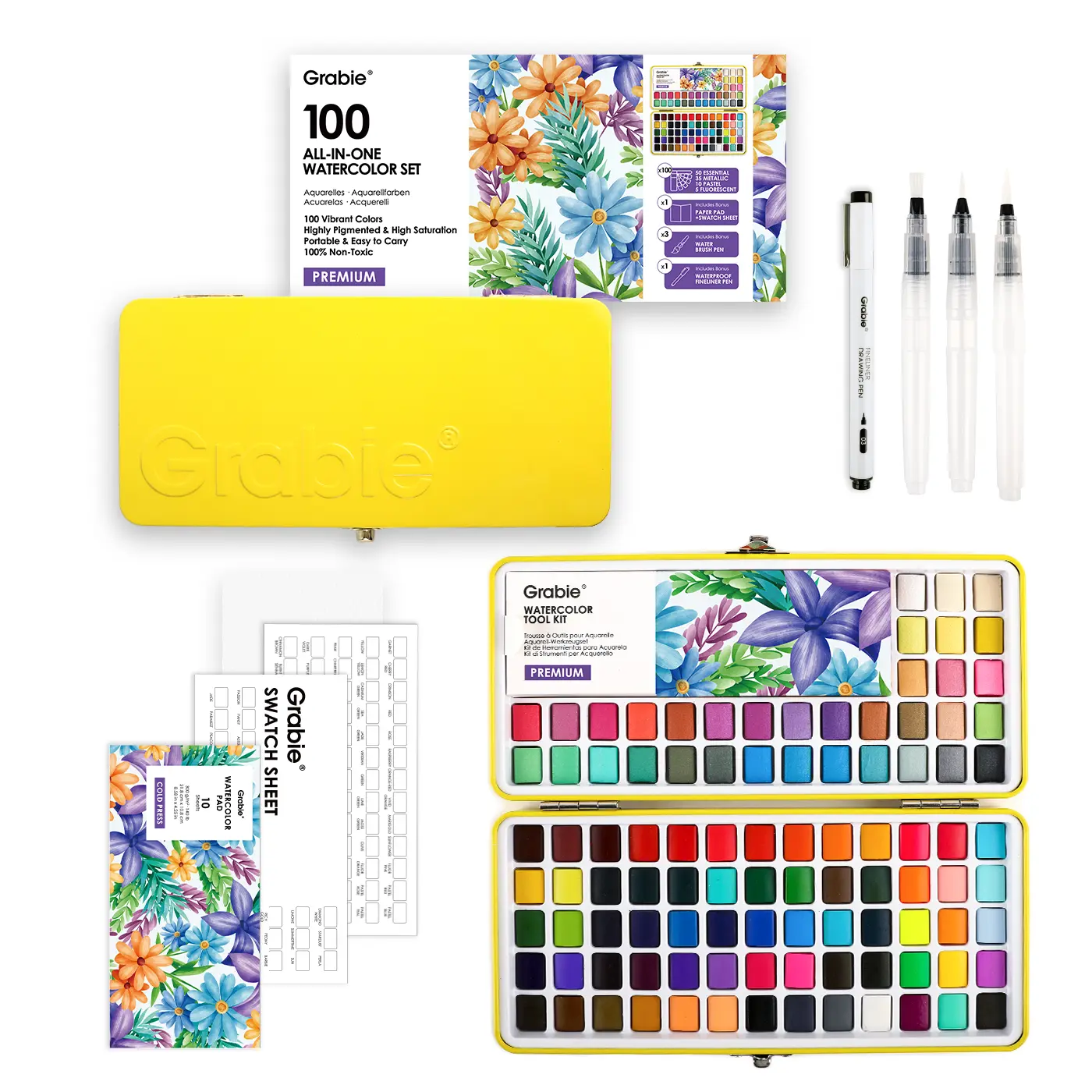 Grabie All-In-One Premium Watercolor Set of 100