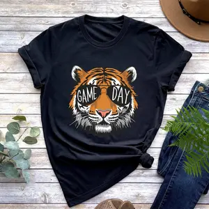 Game Day Tiger Mascot Shirt, Retro Football & Basketball Tee, Cute Sports Mom Shirt, Tiger Team Spirit T-Shirt, Gameday Outfit for Her