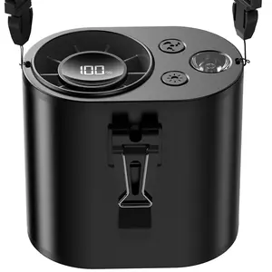 Portable Waist Fan, Upgraded 10 Speeds Personal Fan, 10000mAh Rechargeable Belt Fans, 25-Hour Cooling, 3 Lights, LED Display, 4-in-1 Belt Fans for Outdoor, Jobsite, Camping, Travel