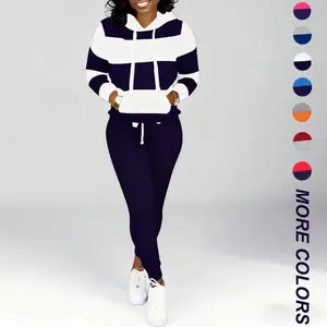 Women’s Two-Piece Outfit – Casual Jogging Set with Long-Sleeve Sweatshirt and Sweatpants, Tracksuit Athletic Loungewear