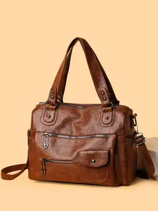 1pc Autumn/Winter Fashion Casual Retro Shoulder Bag Office Work Bag Solid Color Design Perfect for Daily Commuting, Shopping, and Work Practical and Versatile Essential for Every Woman