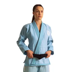 Women's Easter Egg Jiu Jitsu Gi - Light Blue with Decorative Logo, Suitable for Various Grades, Casual Wear, Suitable for All Skill Levels