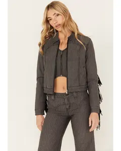 Annex Herringbone Fringe Jacket