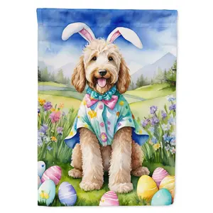 Goldendoodle Easter Egg Hunt House Flag Banners