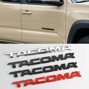 For Toyota TACOMA 3D Car Sticker Logo V6 4X4 SR5 TACOMA Trunk Badge Door Waier Line C-Pillar Emblem Decals