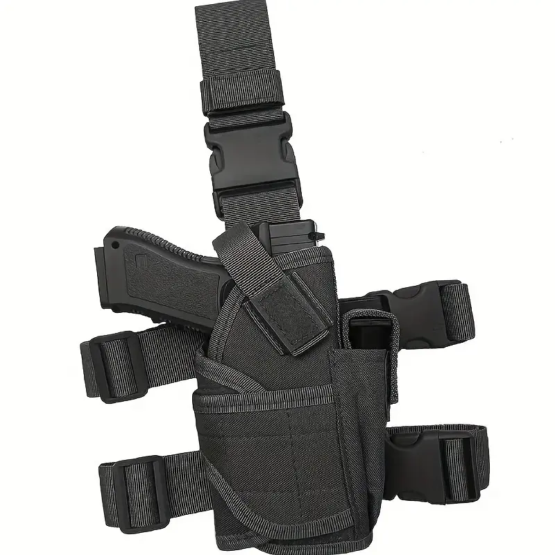 Universal Adjustable Tactical Thigh Holster with Drop Leg & Adjustable Design, Durable Hunting Gun Accessory for Tactical Activities & Outdoor Shooting, Enables Quick and Secure Access