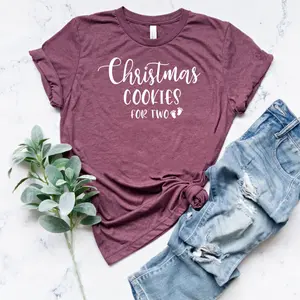 Christmas cookies for two shirt, christmas pregnancy shirt, christmas pregnancy reveal, pregnancy announce, mom to be shirt, new mom shirt, Christmas Shirts, Christmas Gift Ideas
