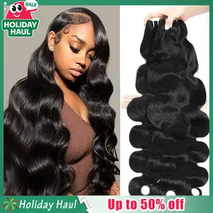 Tahikie 16A 100% Raw Virgin Brazilian Human Hair Bundles Body Wave/ Water Wave/Burmese Curly Bundle Unprocessed Remy Hair Weave Sew In/Quick Weave Viral Hair Bundles