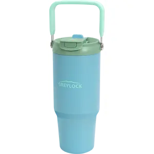 Greylock 40 oz NOVA Tumbler with Portable Handle - Leak Proof Design with 2-in-1 Lid & Flip Straw, Ideal for Outdoors & Home Use, Water Bottles Drinkware Flasks