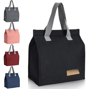 Lunch Bag for Women/Men,  Portable Lunch Tote,Lunch Box Bag.Thermal Cooler Bag Ideal for Work/Party/l/Travel/Picnic (Light Black)