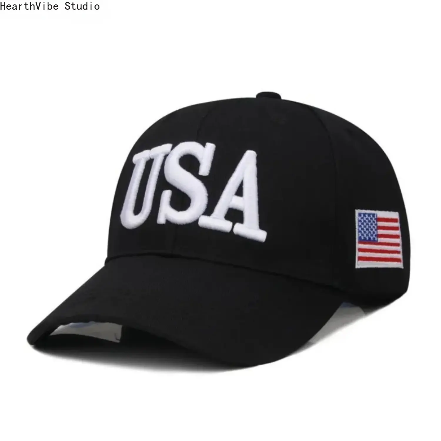 Unisex USA Flag Embroidered Dad Hat - Viral Polo Style Adjustable Vintage Streetwear Baseball Cap for Men, Lightweight Breathable Outdoor Sun Protection Hats for Summer Vacation, Golf, Truck Driver Cap, Insignia