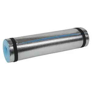 Aluminum Coated Sleeping Pad, 50x180 Cm, 7 Mm Thick, Insulated, Compact & Lightweight, Ideal for Yoga, Sports, Camping, Festivals, Beaches