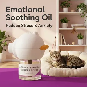 Cat Calming Pheromone Diffuser ;Emotional Soothing Oil for Cats;No More Scratching & Spraying; Cat Calming Pheromone;Keep Your Cat Calm;cat stress relief diffuser;CatPheromone;