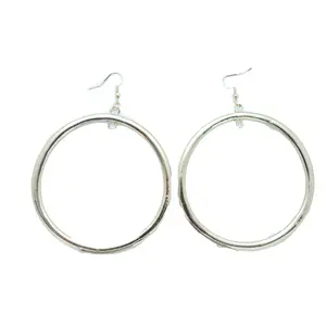 Women Trendy Hood Fashion Jewelry Earrings Set Gold Metal Bling Look Big Size Gangster Hoops