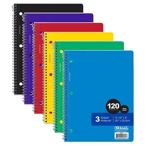 BAZIC W/R 120 Ct. 3-Subject Spiral Notebook BAZIC W/R 120 Ct. 3-Subject Spiral Notebook