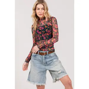 Mesh Top Floral
