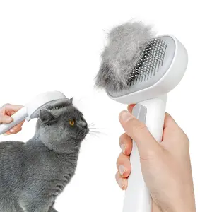 Aumuca Cat Grooming Brush, Suitable for Indoor Cats, Long and Short Hair, Rabbit Fur Massage Brush, Removes Loose Fur, Pet Care Tool