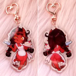Meru the Succubus Acrylic Keychain, Apron  Meru Keychain, Cute, Kawaii Meru Acrylic Keycharms, Bag Accessories Cute Gifts