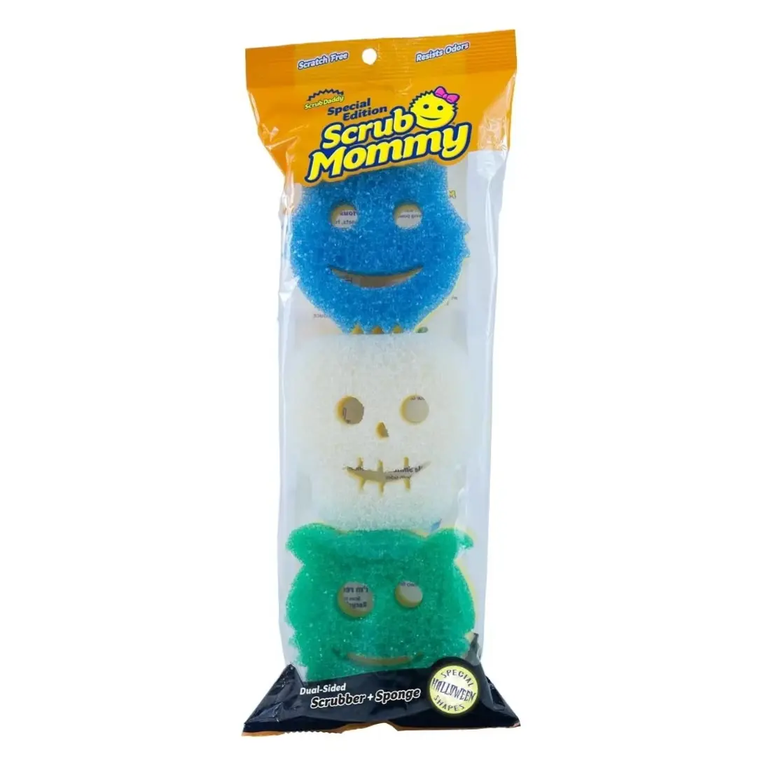 Scrub Mommy Special Edition Halloween Dish Sponge - Scratch-Free, BPA Free, Polymer Foam, Stain & Odor Resistant, 3ct Kitchen Sponge