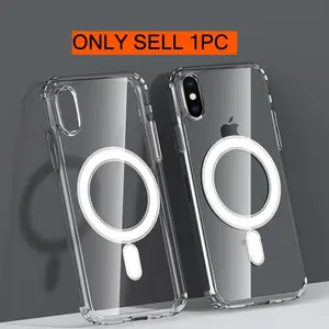 Magnetic Transparent Wireless Charge Protective Case For iPhone X XS XR XS Max Accessories