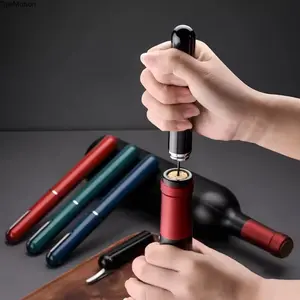 2-in-1 Air Pressure Wine Opener - Portable Handheld Cork Remover with Foil Cutter for Home, Bar, Party & Travel