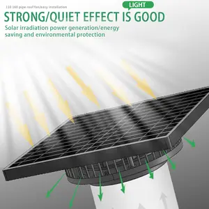 New integrated solar fan 8w-15w Strong wind + silent design Kitchen/garage savior frequency conversion saves electricity Chicken shed, roof Ventilation design