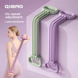 Rally female open back elastic belt tension rope household fitness yoga stretching pull back training artifact