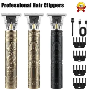 Hair & Beard Trimmer for Men, Professional Hair Trimmer Hair Clippers for Men, Cordless USB Rechargeable T-Blade Trimmer Shaver for  Boyfriend,Father Gift