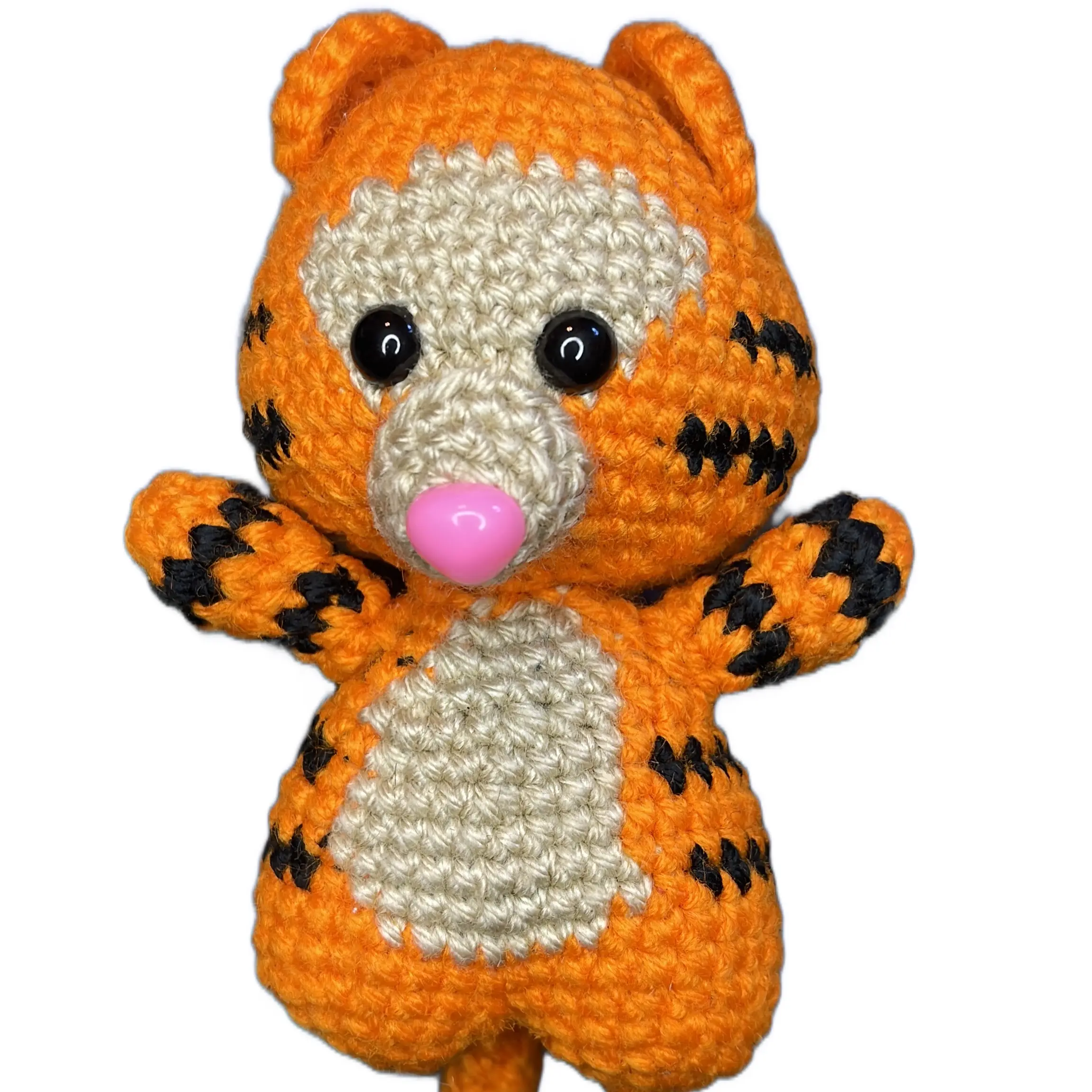Palm sized crocheted tigger