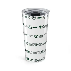 20oz Emoji Code Tumbler — Minimal Green Icon Travel Cup