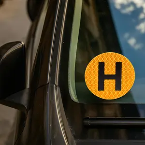New 2026 3 H Historical Vehicle Sign 60mm Waterproof Reflective Sticker with Strong Adhesive Car and Motorcycle Official Regulations car decor accessories