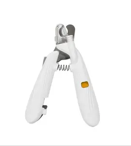 USB Rechargeable LED Pet Nail Clippers 2-in-1 Pet Nail Clipper with LED Light, Dog & Cat Specialist Nail Cutter, Anti-Splash, Precise Trimmer, Safe and Reliable