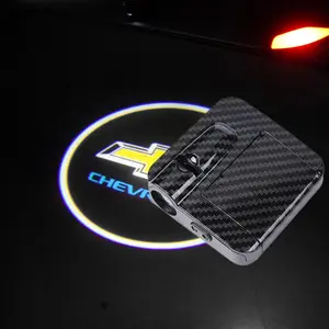 2pcs LED Car Door Projector Light for Chevrolet - 30+ Brands Available, HD Wireless Sensor Welcome Lamp