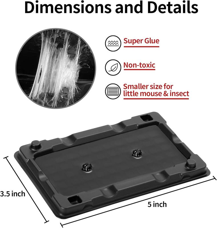 LULUCATCH Mouse & Insect Glue Traps 12 Pack Heavier Sticky Non-Toxic Glue for Small Mice & Insects Indoor Pest Control Pet Safe Easy Setup