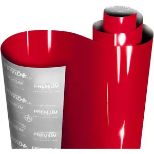 + Ultra Gloss Metallic Candy Red Vinyl  Wrap   Replacement Film Roll with Nano Air Release Technology (1.5ft x 5ft)