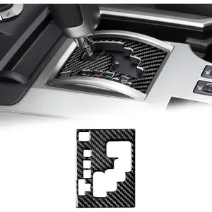 Compatible with Carbon Fiber Center Control Gear Shift Panel Trim Cover Interior Accessories for Toyota 4Runner SUV 2010-2024(1PCS Black)