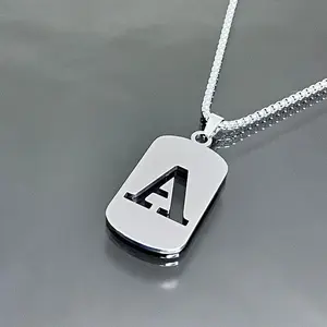 26 English Letter Necklace Titanium Steel Chain