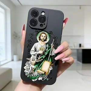 Jesus Pattern Phone Case, Anti-drop Cellphone Protective Case, Total Protective Shockproof Mobile Phone Cover for iPhone 11 12 13 14 15 16 Pro Max/Pro/Plus