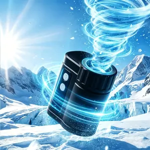 IMOLI Upgraded Portable Clip-On Fan, Hands-Free Clip-On Fan, Wearable Waist Clip Fan, 360° Rotation, 5 Wind Speed Settings, With LED Lighting，Ideal for Camping, Outdoor and Jobsite