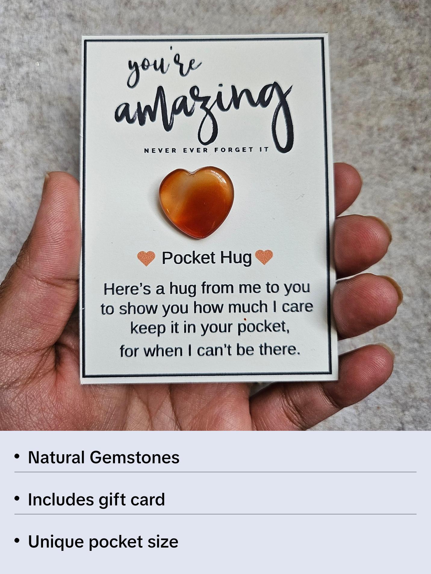 Natural Gemstone Pocket Hugs - Carnelian