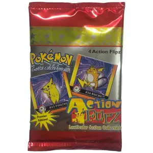 Artbox Pokémon Action Flipz Premier Edition Booster Pack - Includes 4 Action Flips & 1 Sticker - Lenticular Collectible Series