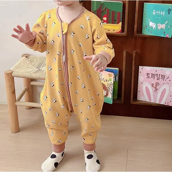 Yellow background with a small white dog--flannel 