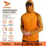 【RODEEL】R915 Sun Hoodie Shirts w/ Mask Neck Gaiter Men UPF 50+ UV Protection Long Sleeve Lightweight Quick Dry Moisture Wicking Breathable Athletic Activewear for Outdoor Sport Fishing Boating Hiking Roofing Framing Construction SummerWins