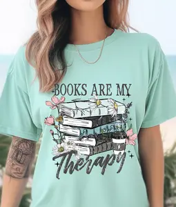 Books are my Therapy DTF Transfer