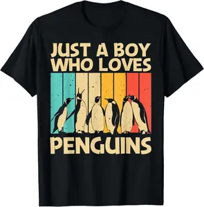 100% Cotton Cool Penguin Design For Emperor Penguin Bird Lover T-Shirt