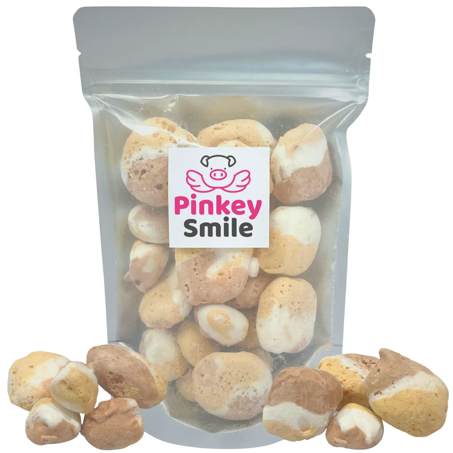 Freeze Dried Candy S'mores Salt Water Taffy 2 oz - Cut To Bite Sized Pieces - Ships In Box - Deliciously Crunchy, Intense Flavor, Lightweight Snack